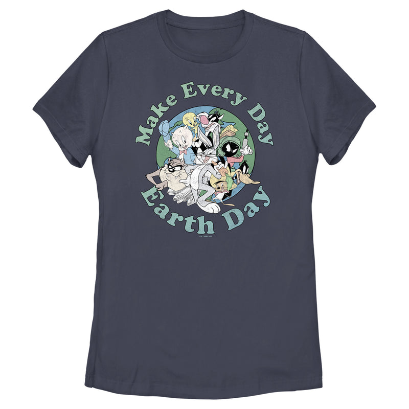 Women's Looney Tunes Every Day Is Earth Day Gang T-Shirt