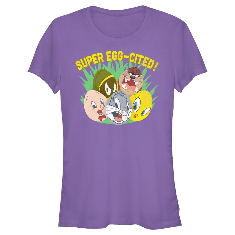 Junior's Looney Tunes Super Egg-Cited Group Portrait T-Shirt