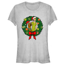 Junior's Scooby Doo Christmas Shaggy and Scooby Wreath T-Shirt