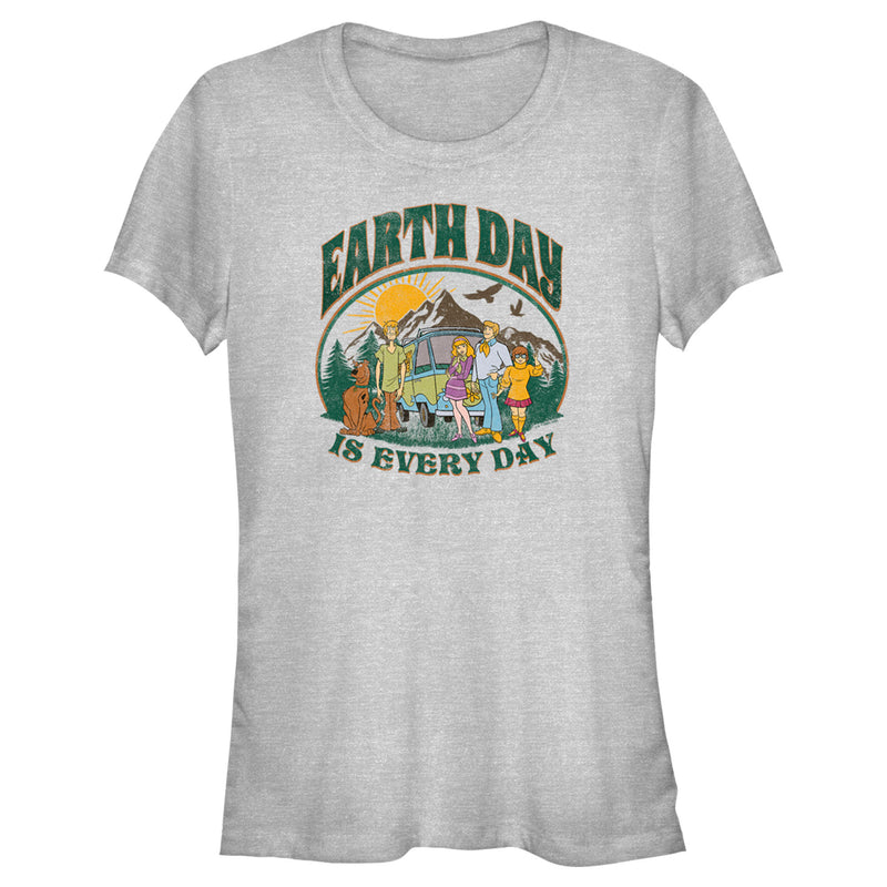 Junior's Scooby Doo Every Day Is Earth Day Mystery Gang T-Shirt