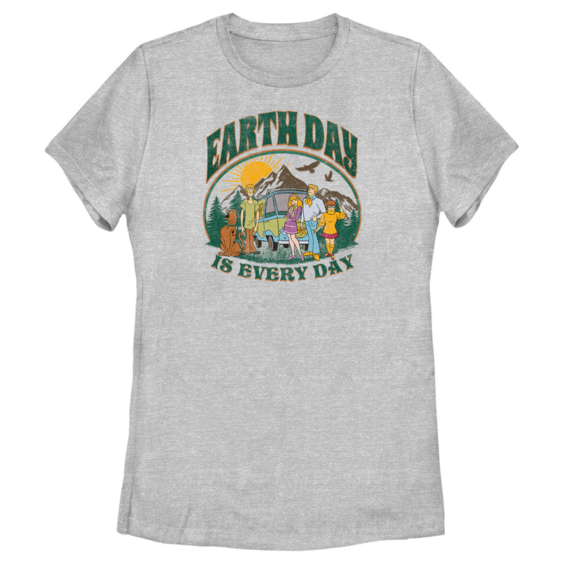 Women's Scooby Doo Every Day Is Earth Day Mystery Gang T-Shirt