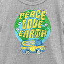 Girl's Scooby Doo Peace Love Earth T-Shirt