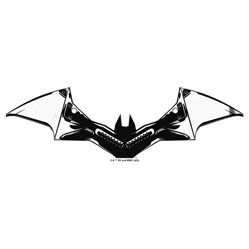Men's The Batman Black White Bat Logo T-Shirt