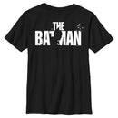 Boy's The Batman Black and White Silhouette T-Shirt