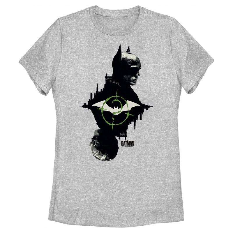 Women's The Batman Mirror Riddler Skyline T-Shirt