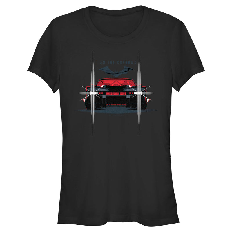 Junior's The Batman Batmobile Headlights I Am The Shadows T-Shirt