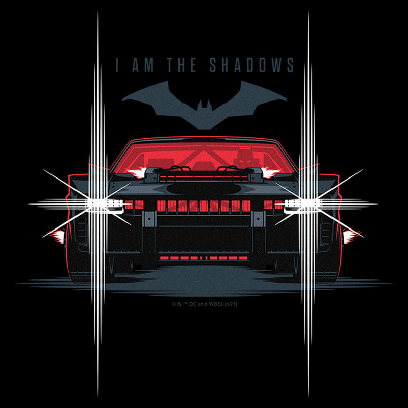 Women's The Batman Batmobile Headlights I Am The Shadows T-Shirt