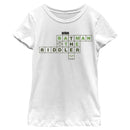 Girl's The Batman Riddler Crossword Puzzle T-Shirt