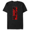 Men's The Batman Red Vertical Silhouette Logo T-Shirt