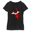 Girl's The Batman Artistic Red & White Graffiti T-Shirt