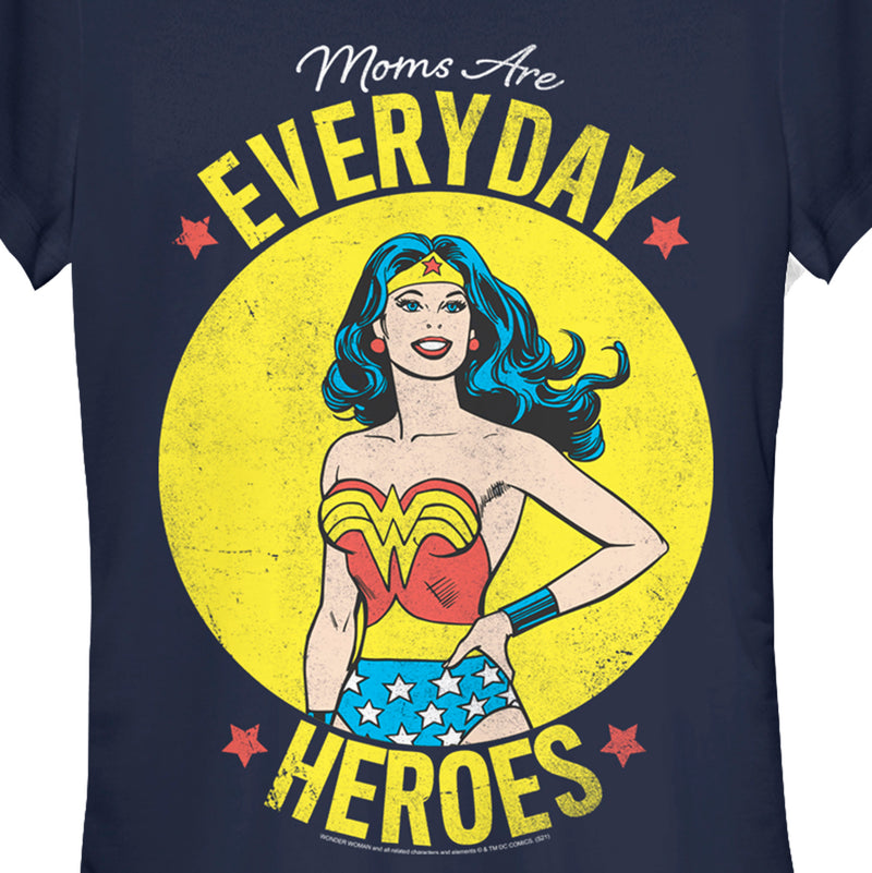 Junior's Wonder Woman Moms Are Everyday Heroes T-Shirt