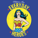 Junior's Wonder Woman Moms Are Everyday Heroes T-Shirt