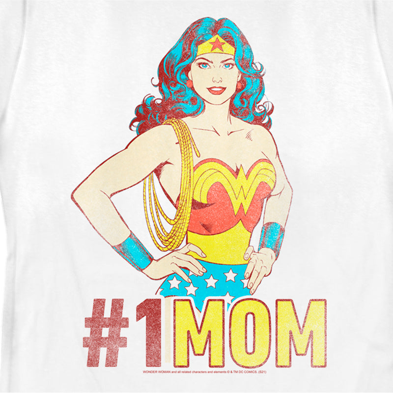 Women's Wonder Woman Number One Mom T-Shirt