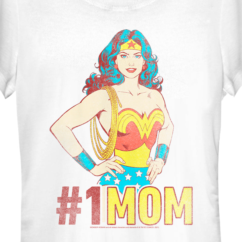 Junior's Wonder Woman Number One Mom T-Shirt