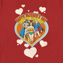 Women's Wonder Woman Happy Mother's Day Heart T-Shirt