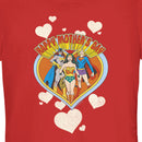 Junior's Wonder Woman Happy Mother's Day Heart T-Shirt