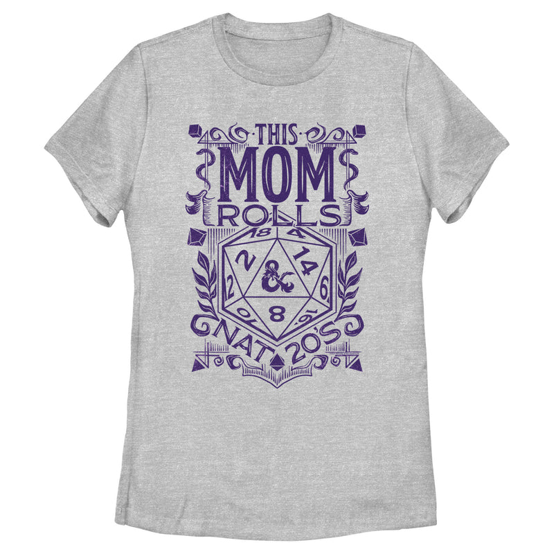 Women's Dungeons & Dragons Mother's Day This Mom Rolls T-Shirt