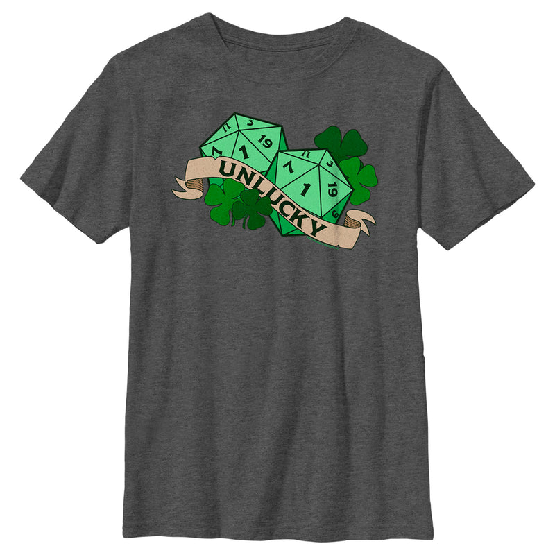 Boy's Dungeons & Dragons St. Patrick's Day Unlucky Dice T-Shirt