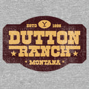 Women's Yellowstone Distressed Dutton Ranch Montana Est 1886 Logo T-Shirt