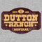 Women's Yellowstone Distressed Dutton Ranch Montana Est 1886 Logo T-Shirt