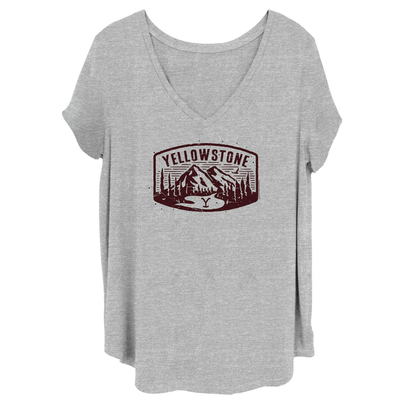 Women's Yellowstone Brown Dutton Ranch Montana Landscape Scenery T-Shirt