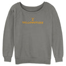 Junior's Yellowstone White Dutton Ranch Brand Logo Sweatshirt