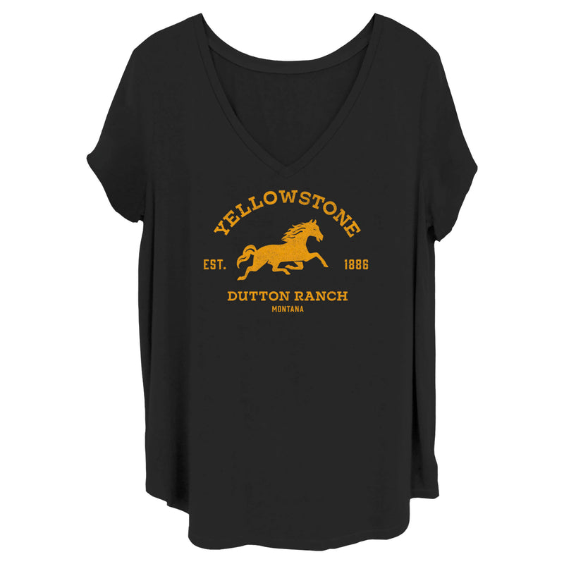 Women's Yellowstone Dutton Ranch Horse Logo T-Shirt