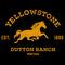 Men's Yellowstone Dutton Ranch Horse Logo Long Sleeve Shirt