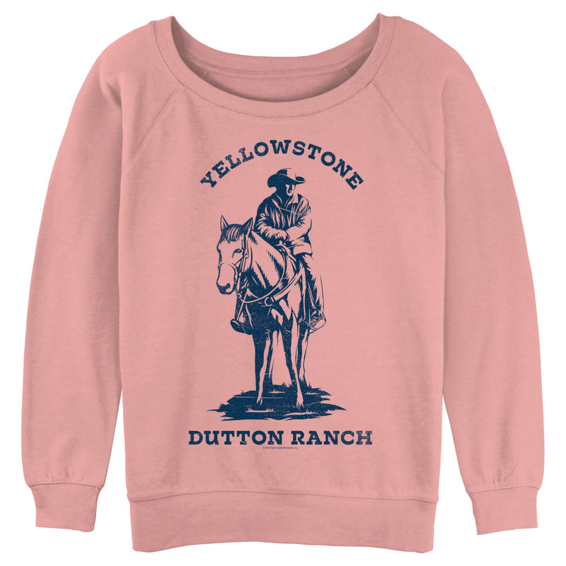 Junior's Yellowstone Blue John Dutton Riding Horse on Ranch Sweatshirt