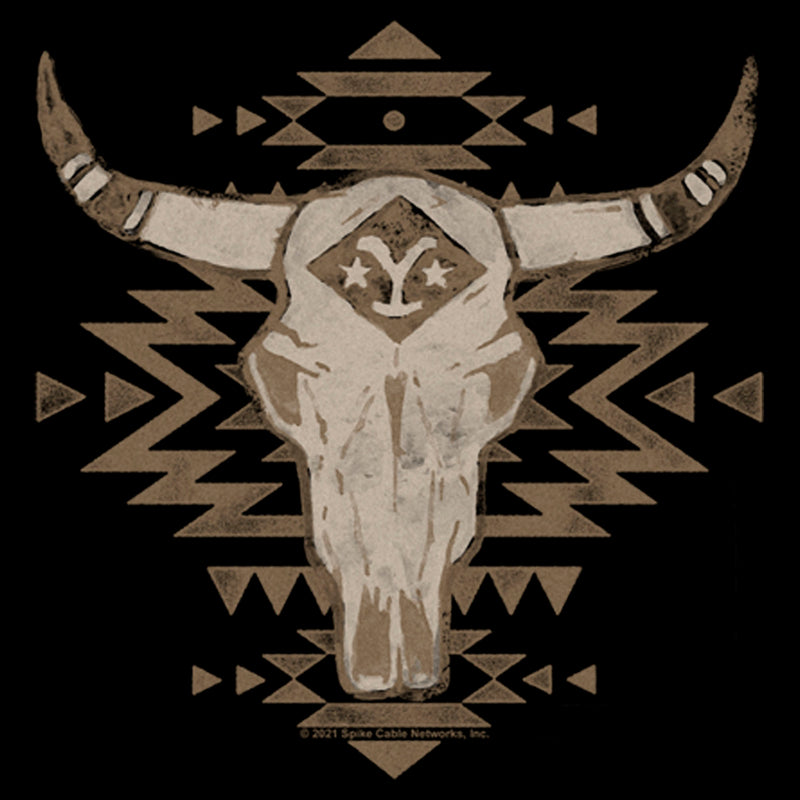 Men's Yellowstone Large Tribal Skull T-Shirt