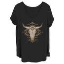 Women's Yellowstone Large Tribal Skull T-Shirt