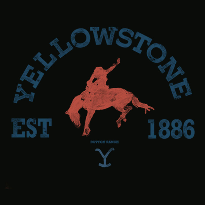 Men's Yellowstone Distressed Rider Silhouette Est. 1886 T-Shirt