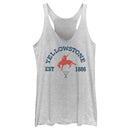 Women's Yellowstone Distressed Rider Silhouette Est. 1886 Racerback Tank Top