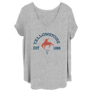 Women's Yellowstone Distressed Rider Silhouette Est. 1886 T-Shirt