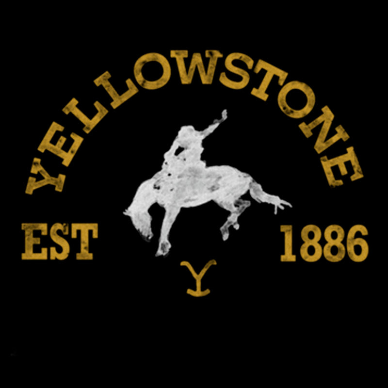 Women's Yellowstone Distressed White Rider Silhouette Est. 1888 T-Shirt