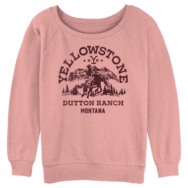 Junior's Yellowstone Dutton Ranch Montana Outlines Sweatshirt