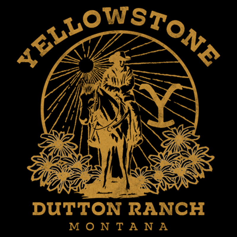 Women's Yellowstone Floral John Dutton Ranch Montana T-Shirt