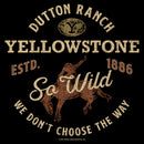 Men's Yellowstone Dutton Ranch So Wild ESTD. 1886 T-Shirt