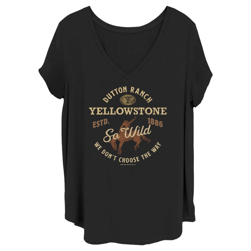 Women's Yellowstone Dutton Ranch So Wild ESTD. 1886 T-Shirt