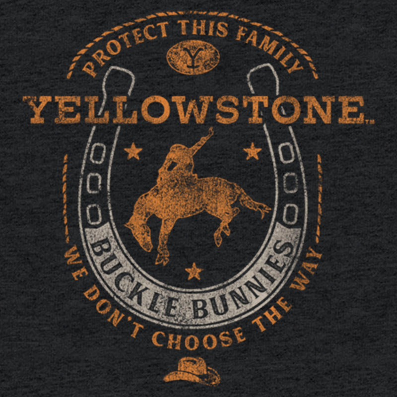 Women's Yellowstone Protect This Family Buckle Bunnies Racerback Tank Top