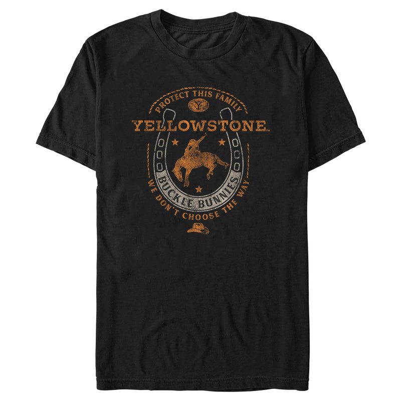 Men's Yellowstone Protect This Family Buckle Bunnies T-Shirt