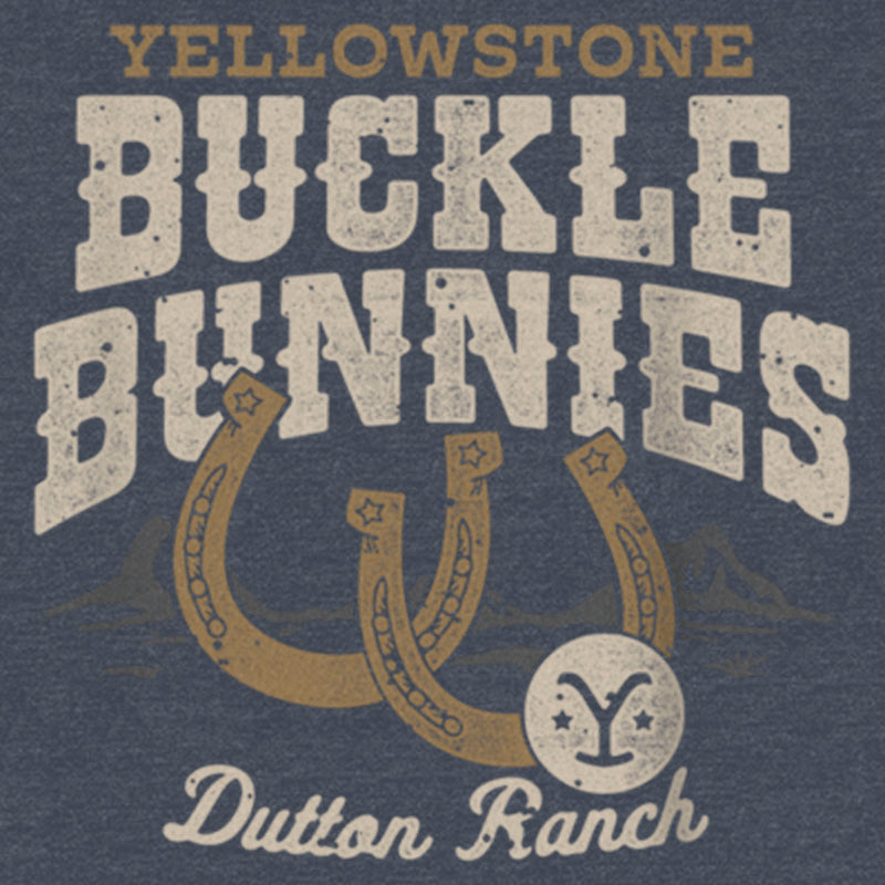 Women's Yellowstone Buckle & Bunnies Horseshoes Dutton Ranch Racerback Tank Top