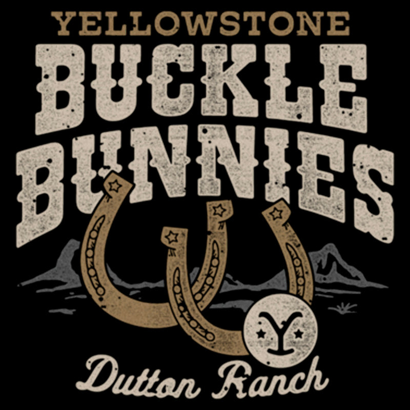Women's Yellowstone Buckle & Bunnies Horseshoes Dutton Ranch T-Shirt