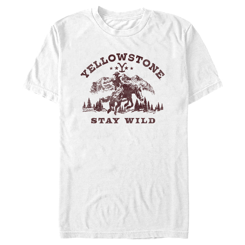 Men's Yellowstone Distressed Stay Wild T-Shirt