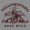 Junior's Yellowstone Distressed Stay Wild Cowl Neck Sweatshirt