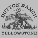 Men's Yellowstone Dutton Ranch Montana Black Outlines T-Shirt