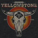 Women's Yellowstone Sunset Dutton Ranch Cow Skull Racerback Tank Top