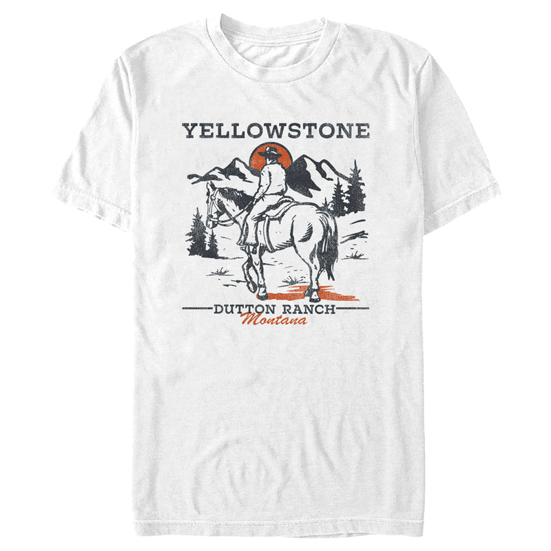 Men's Yellowstone Cowboy John Dutton Ranch Montana T-Shirt