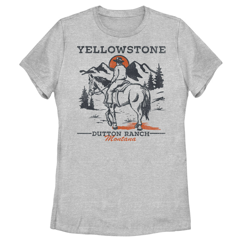 Women's Yellowstone Cowboy John Dutton Ranch Montana T-Shirt