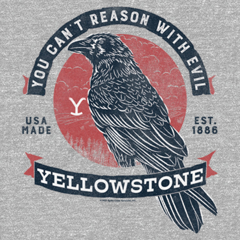 Women's Yellowstone Crow Yow Can't Reason With Evil T-Shirt